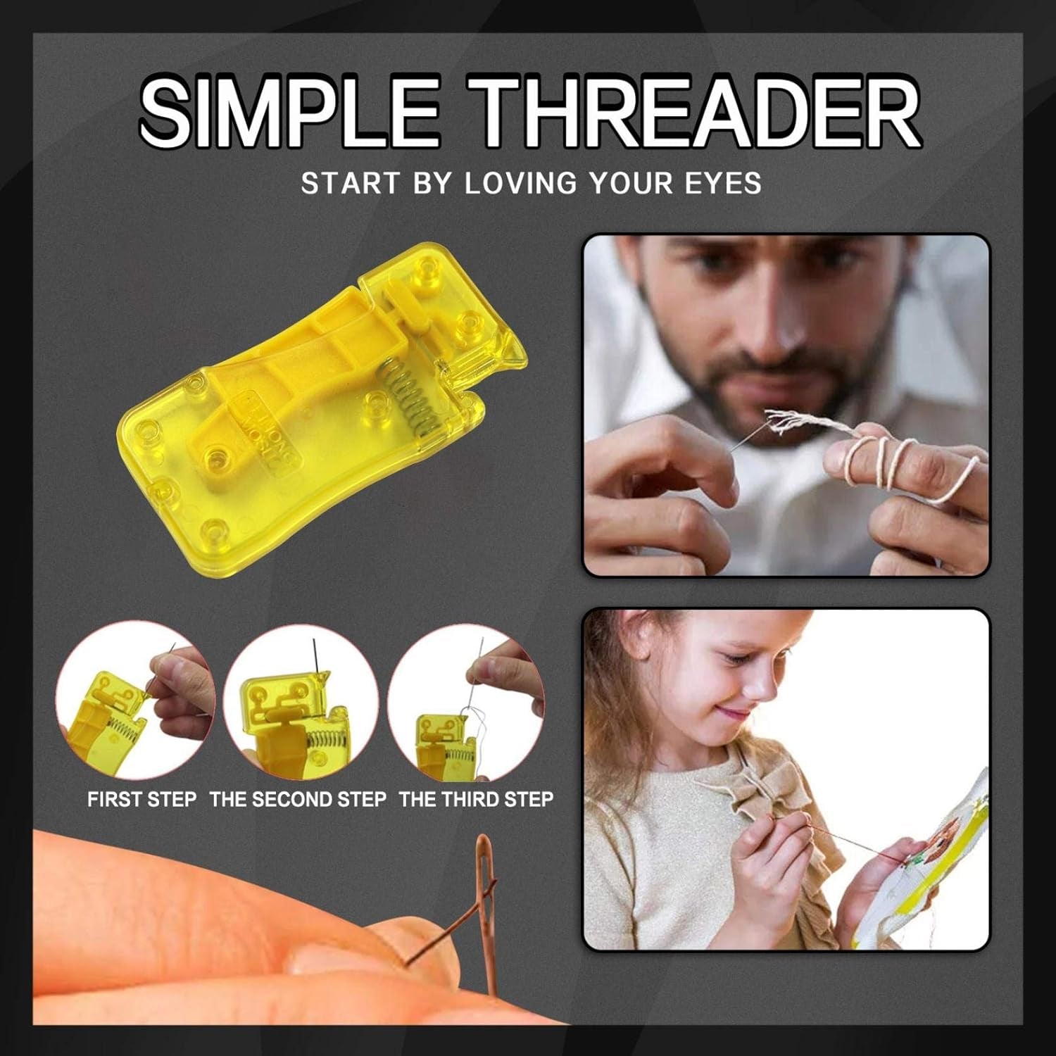 8456 Needle Threader, Stylish Appearance Comfortable Grip Lightweight Portable Automatic Needle Threader for Sewing for Home (1 Pc) 8456 Needle Threader, Stylish Appearance Comfortable Grip Lightweight Portable Automatic Needle Threader for Sewing for Home (1 Pc)